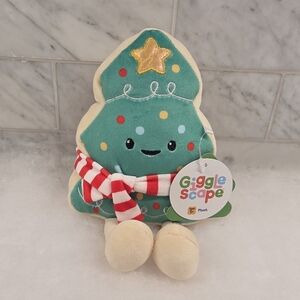 NWT Gigglescape Christmas Tree 6.75" Soft Plush Stuffed Toy Green BRAND NEW